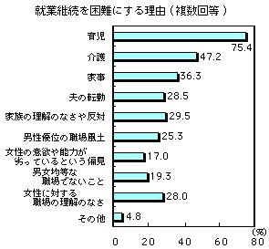 就業継続を困難にする理由