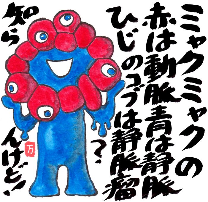 2025年5月絵手紙ミャクミャク